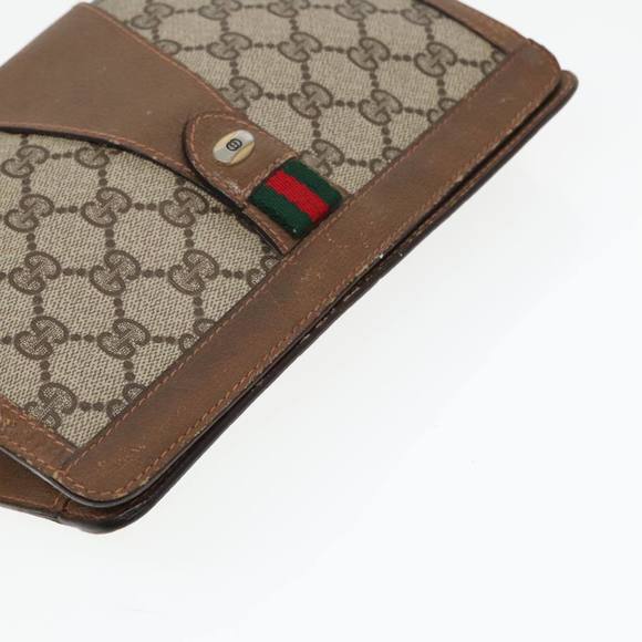 GUCCI GG Supreme Web Sherry Line Clutch Bag PVC Beige Red 89 01 032 Auth 88286 - Picture 5 of 16